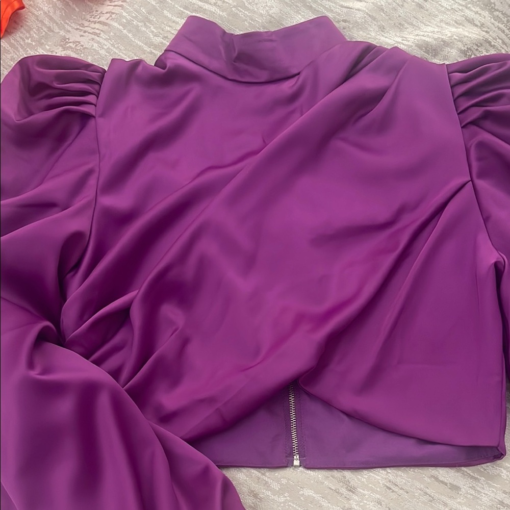 Purple Satin Blouse